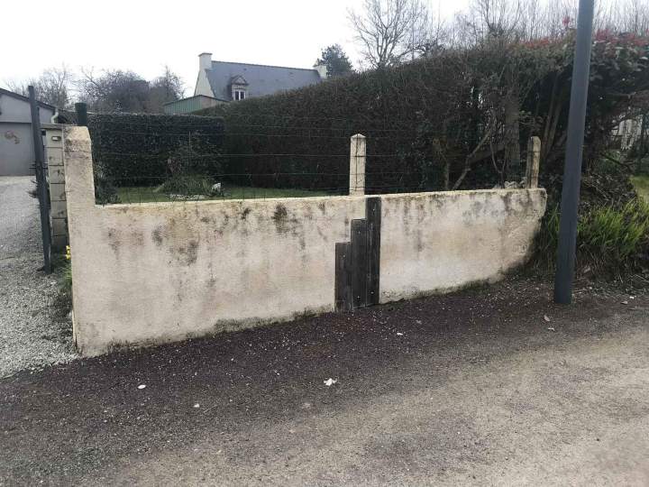Muret extérieur en maçonnerie à rénover Josselin